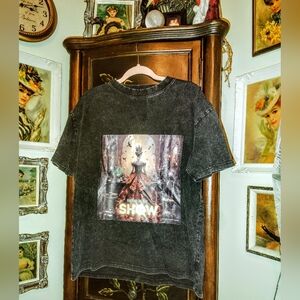Death to the Fairytales Gothic Fantasy Art Shirt Black Acid Wash | Dark Romantic